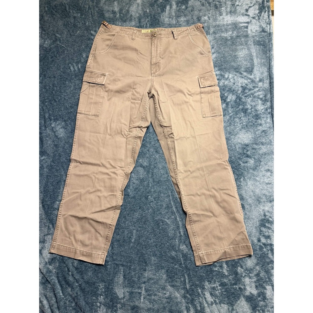 Cabela's Men's Cargo Pants 40x32 Tan Cotton Twill Relaxed Outdoor RN56835